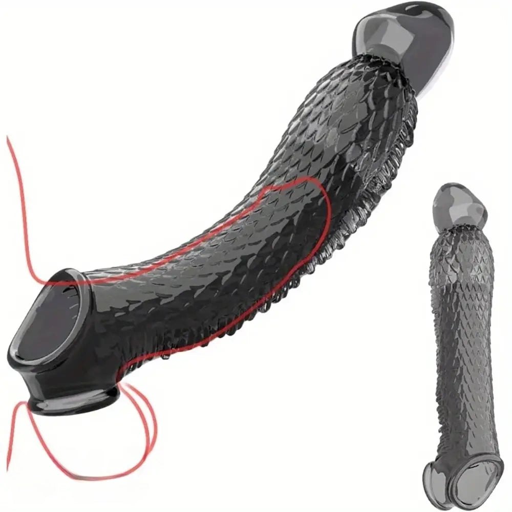Textured Girth Sleeve - Hollow PVC Penis Extender