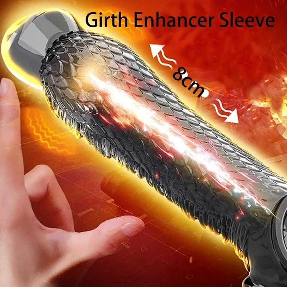 Textured Girth Sleeve - Hollow PVC Penis Extender