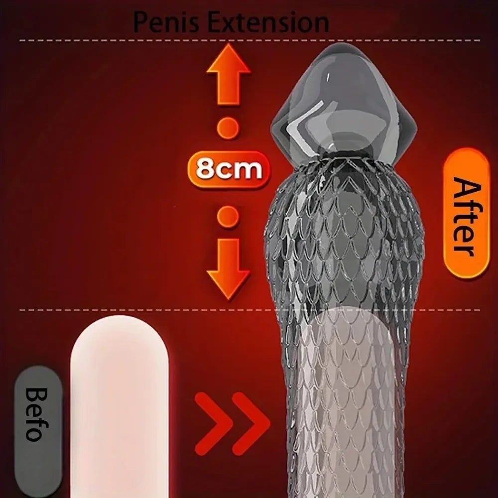 Textured Girth Sleeve - Hollow PVC Penis Extender