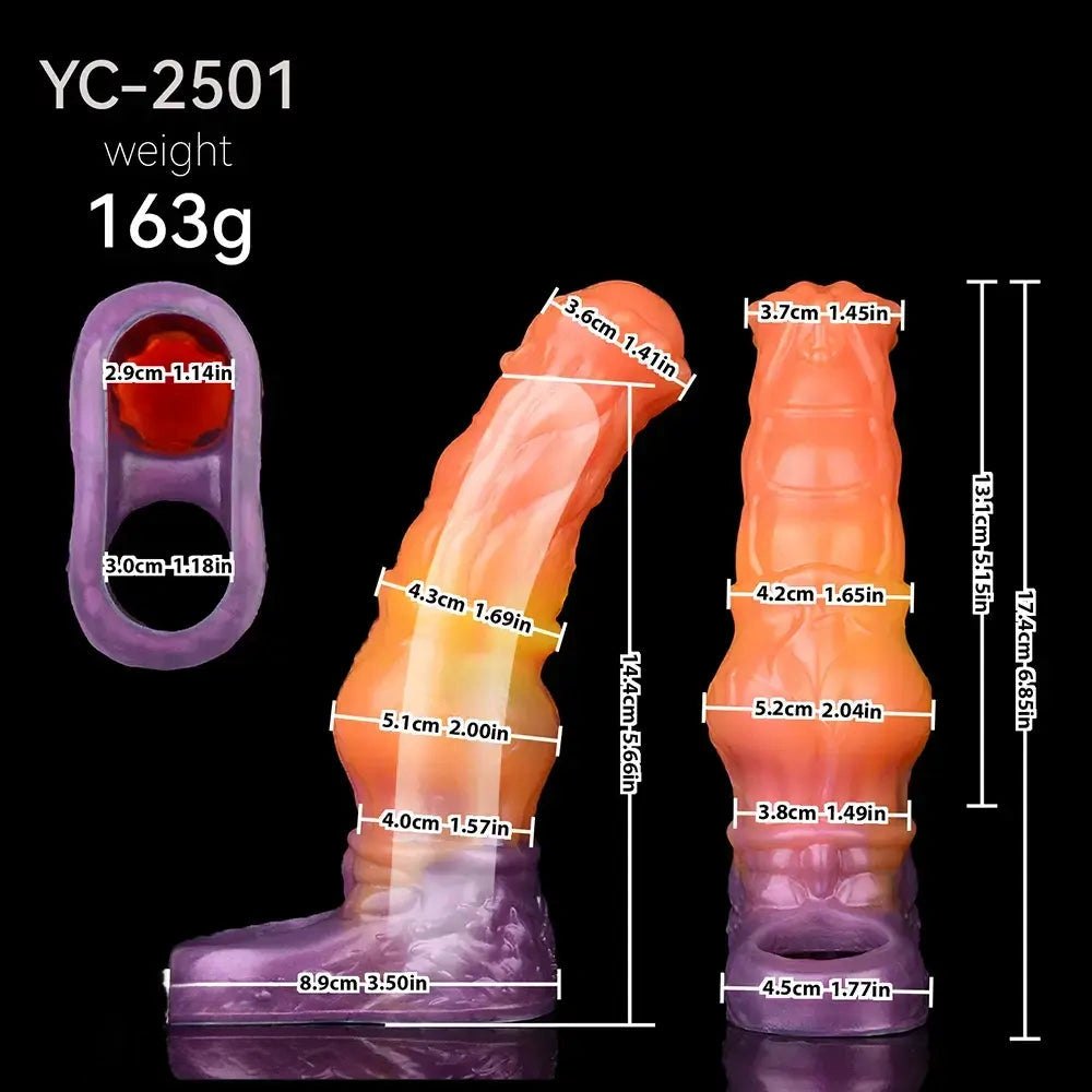 Textured Penis Sleeve 6.85 in - Wearable Cock Extender