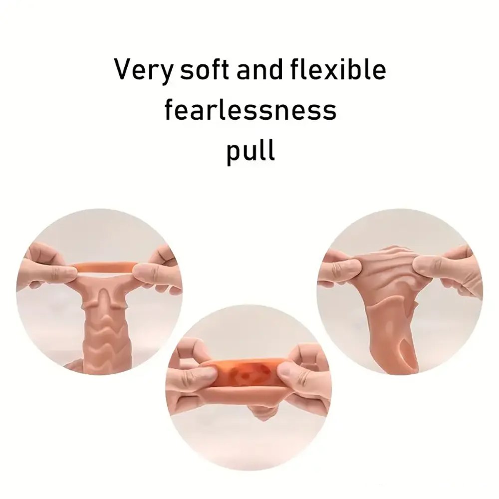 Textured Ridged Fantasy Dildo - TPE Ribbed Dildo 8.66in