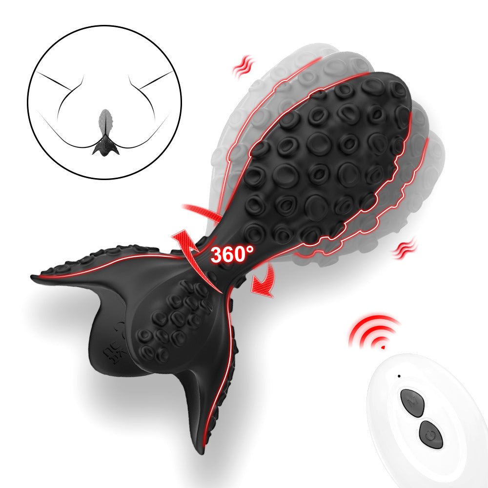 Textured Rotating Prostate Anal Plug - Vibrating Anal Plug