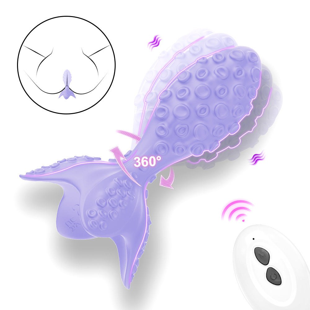 Textured Rotating Prostate Anal Plug - Vibrating Anal Plug