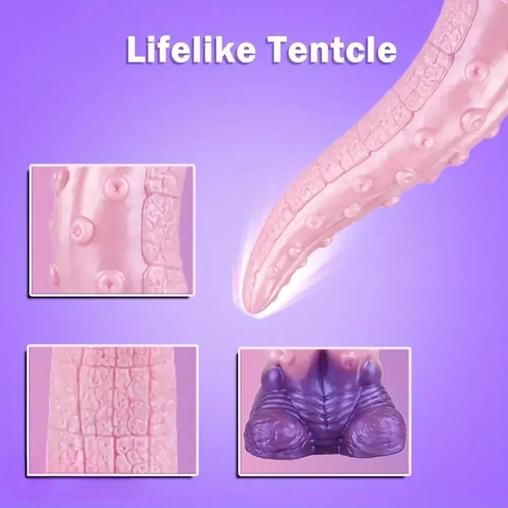 Textured Tentacle Fantasy Dildo - Silicone Creature Dildo
