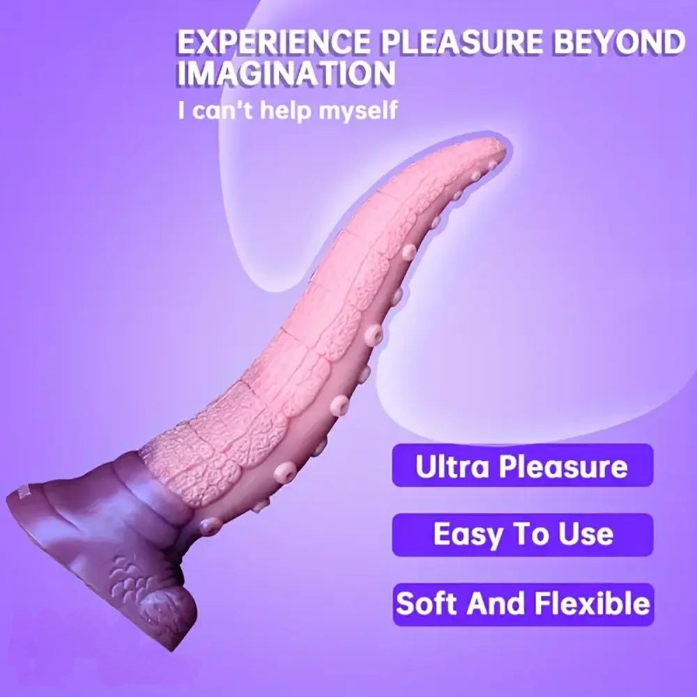 Textured Tentacle Fantasy Dildo - Silicone Creature Dildo