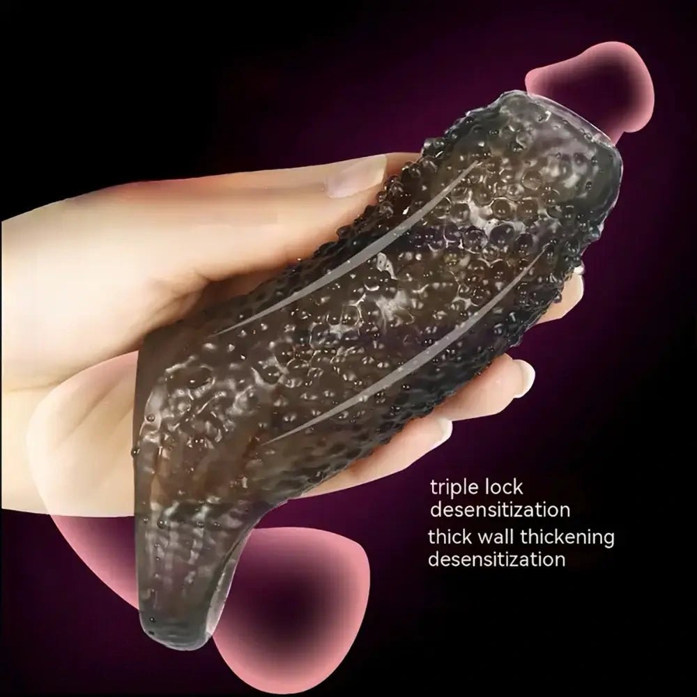 Textured TPE Cock Sleeve 5.31 in - Small Slim Novelty Sleeve