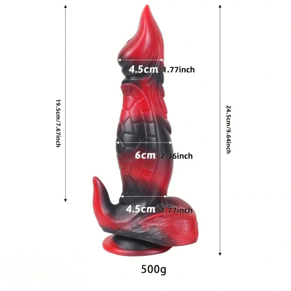 Textured Waist Fantasy Dildo - Silicone Big Fantasy Dildo