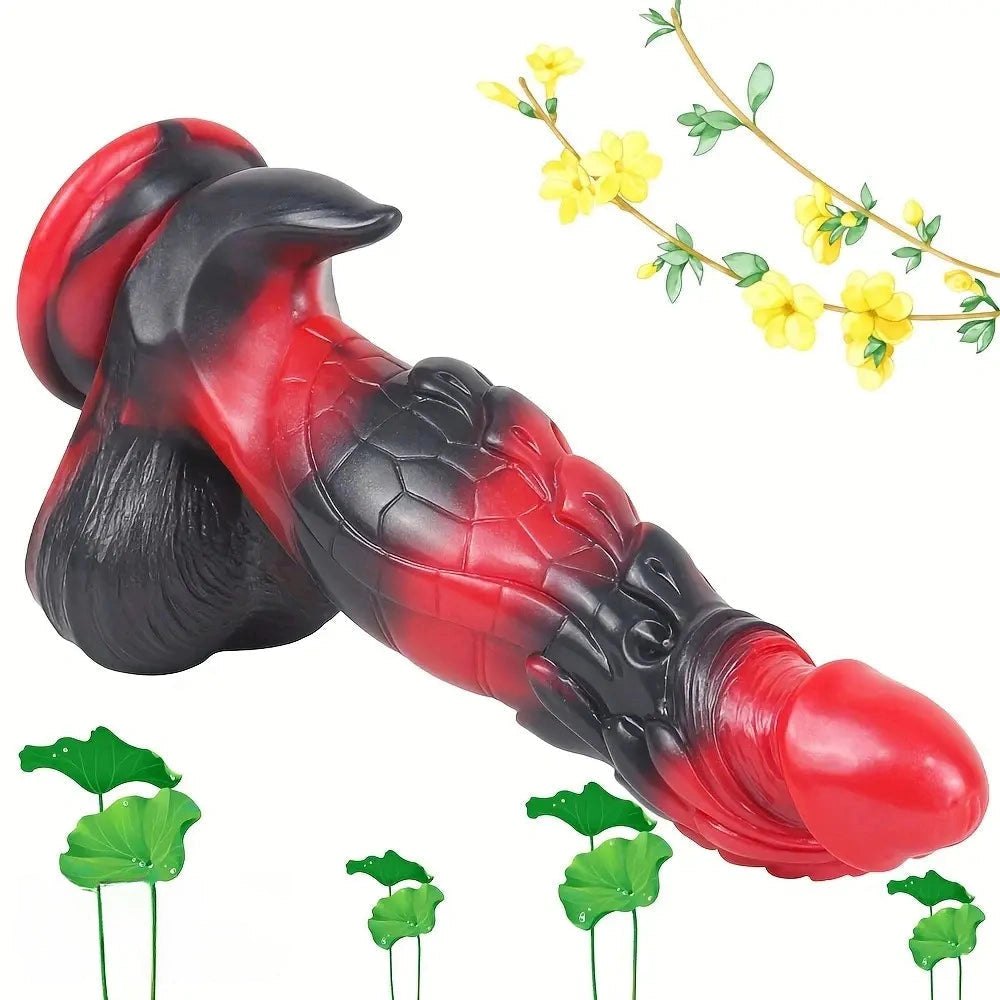 Textured Waist Fantasy Dildo - Silicone Big Fantasy Dildo