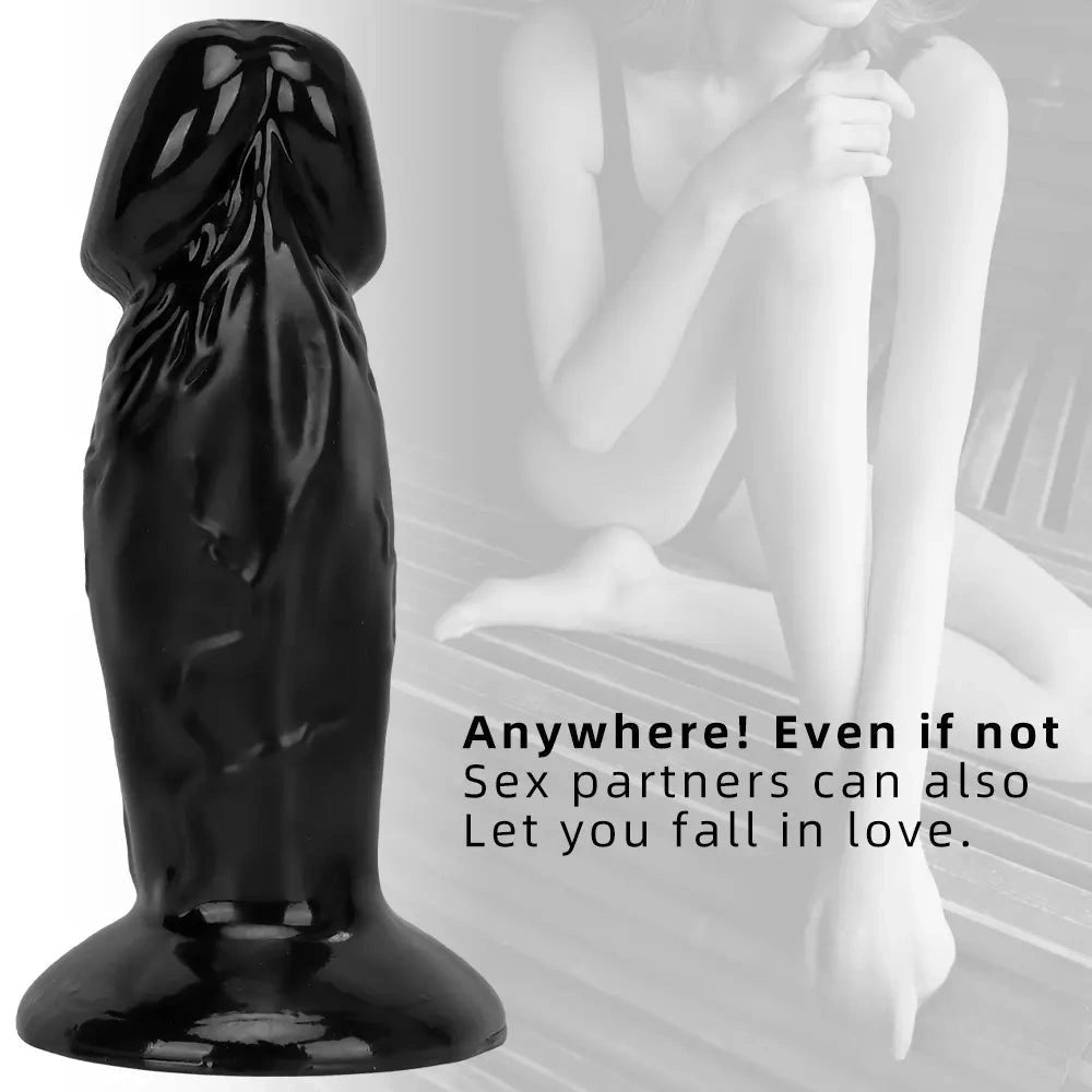 Thick Black Realistic Dildo 13in - Big Realistic Dildo