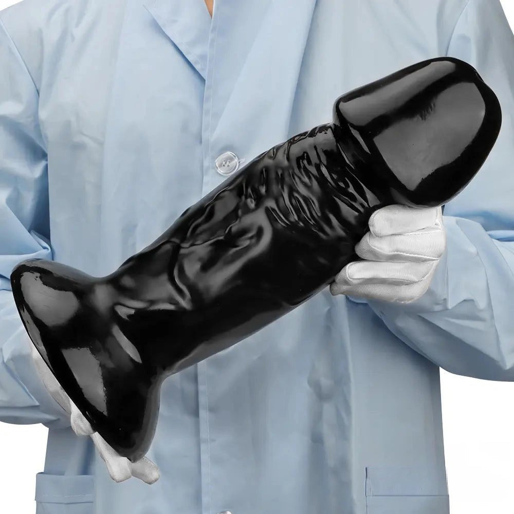 Thick Black Realistic Dildo 13in - Big Realistic Dildo