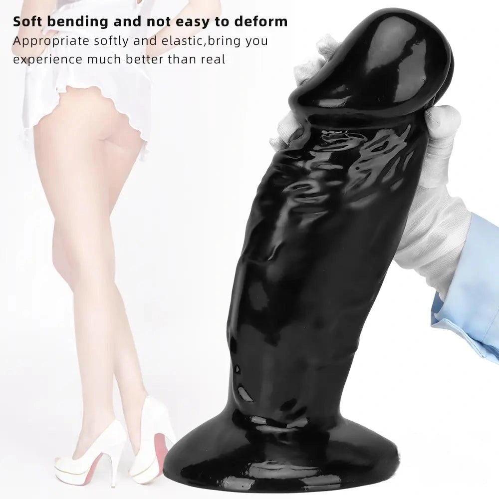 Thick Black Realistic Dildo 13in - Big Realistic Dildo