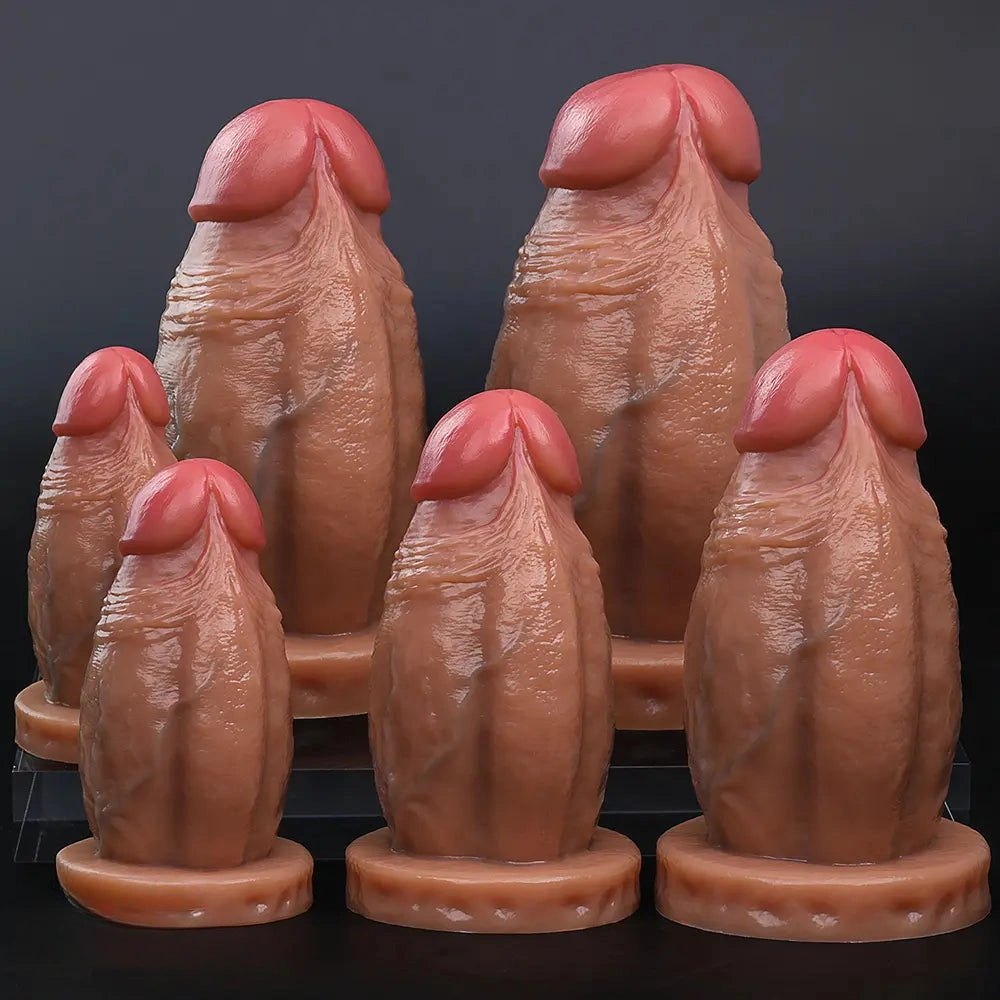 Thick Flesh Dildo, 6 Sizes - Huge Thick Silicone Dildo