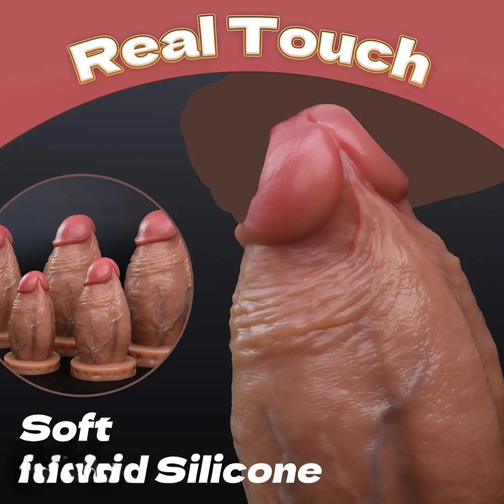 Thick Flesh Dildo, 6 Sizes - Huge Thick Silicone Dildo