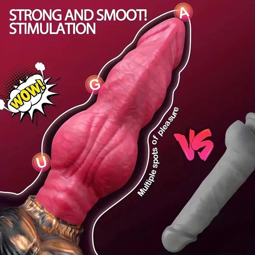 Thick Knot Fantasy Dildo 8.5in - Silicone Fantasy Knot Dildo