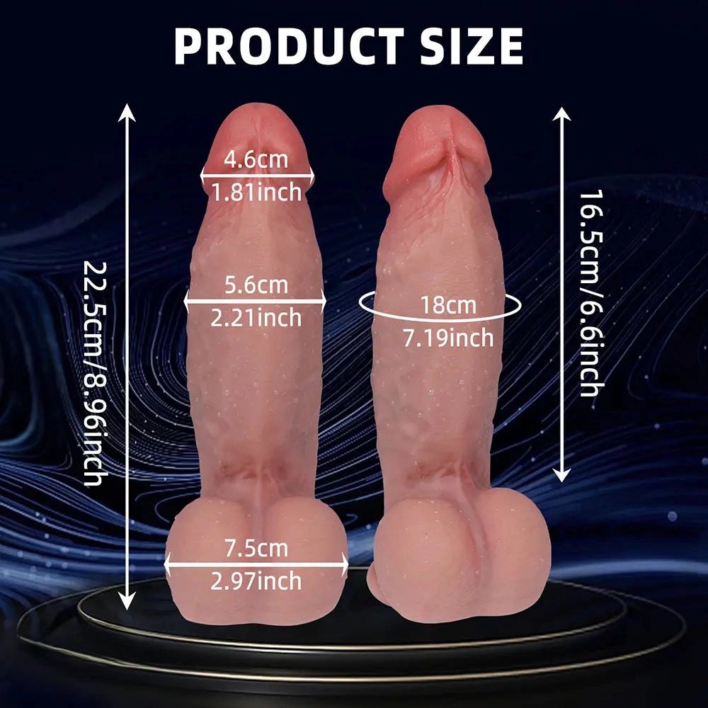 Thick Realistic Dildo 9 in - Big Thick Silicone Dildo