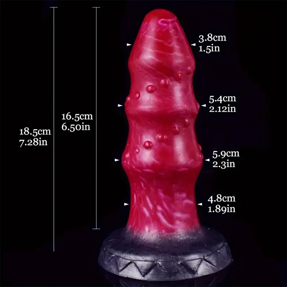 Thick Ribbed Fantasy Dildo - Spiked Dragon Style Dildo