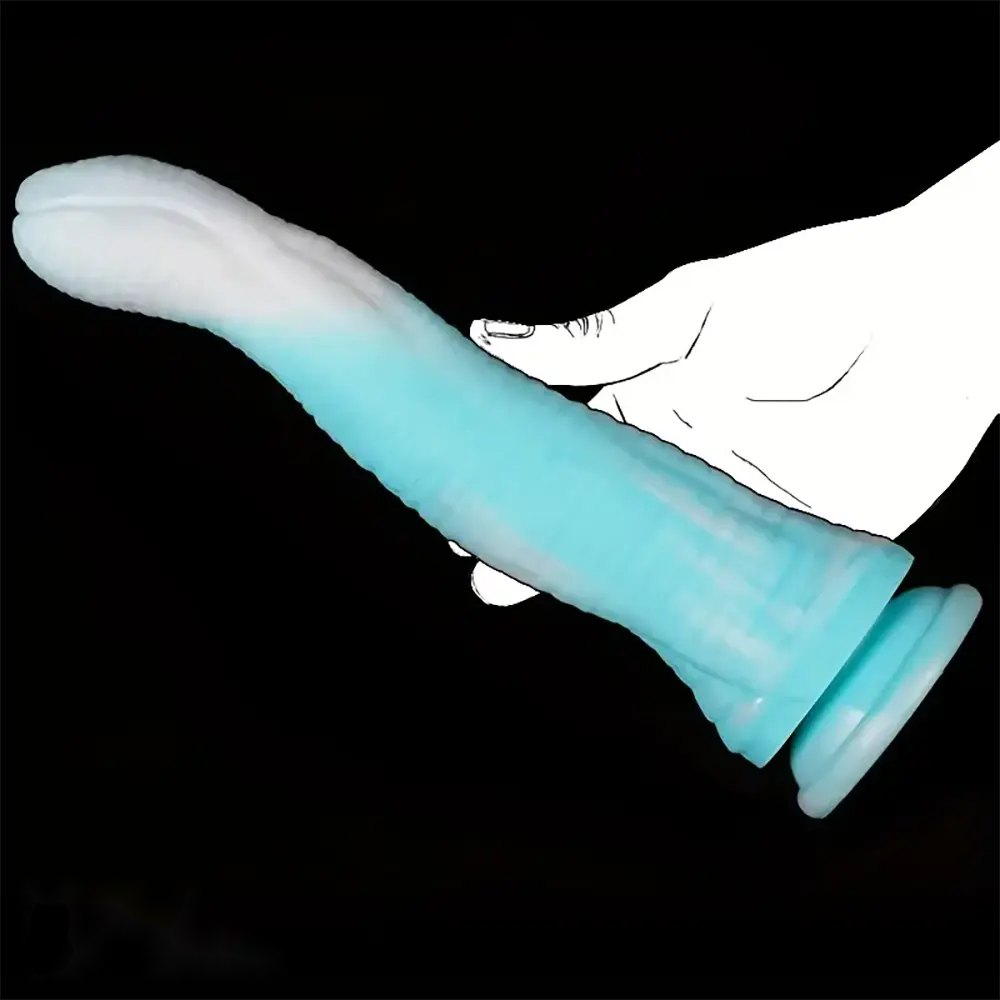 Thick Ribbed Fantasy Dildo - Silicone Suction Cup Toy