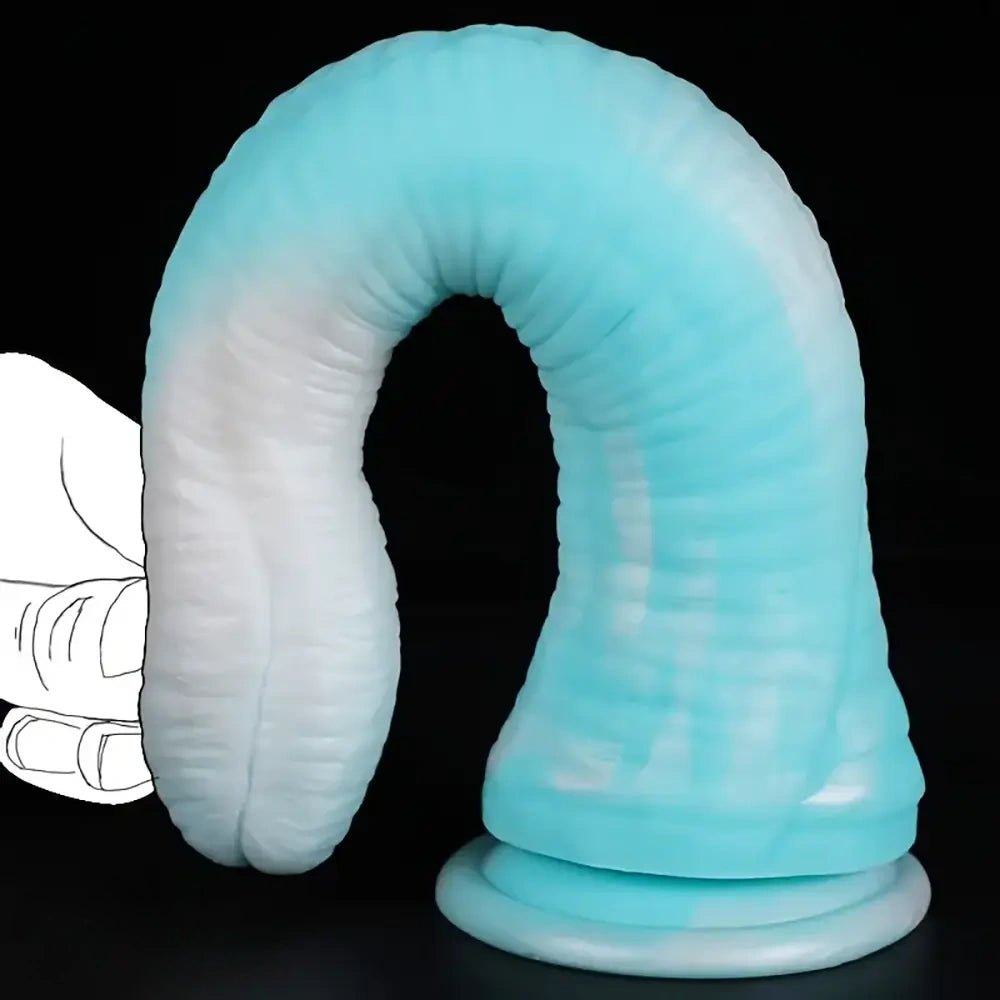Thick Ribbed Fantasy Dildo - Silicone Suction Cup Toy