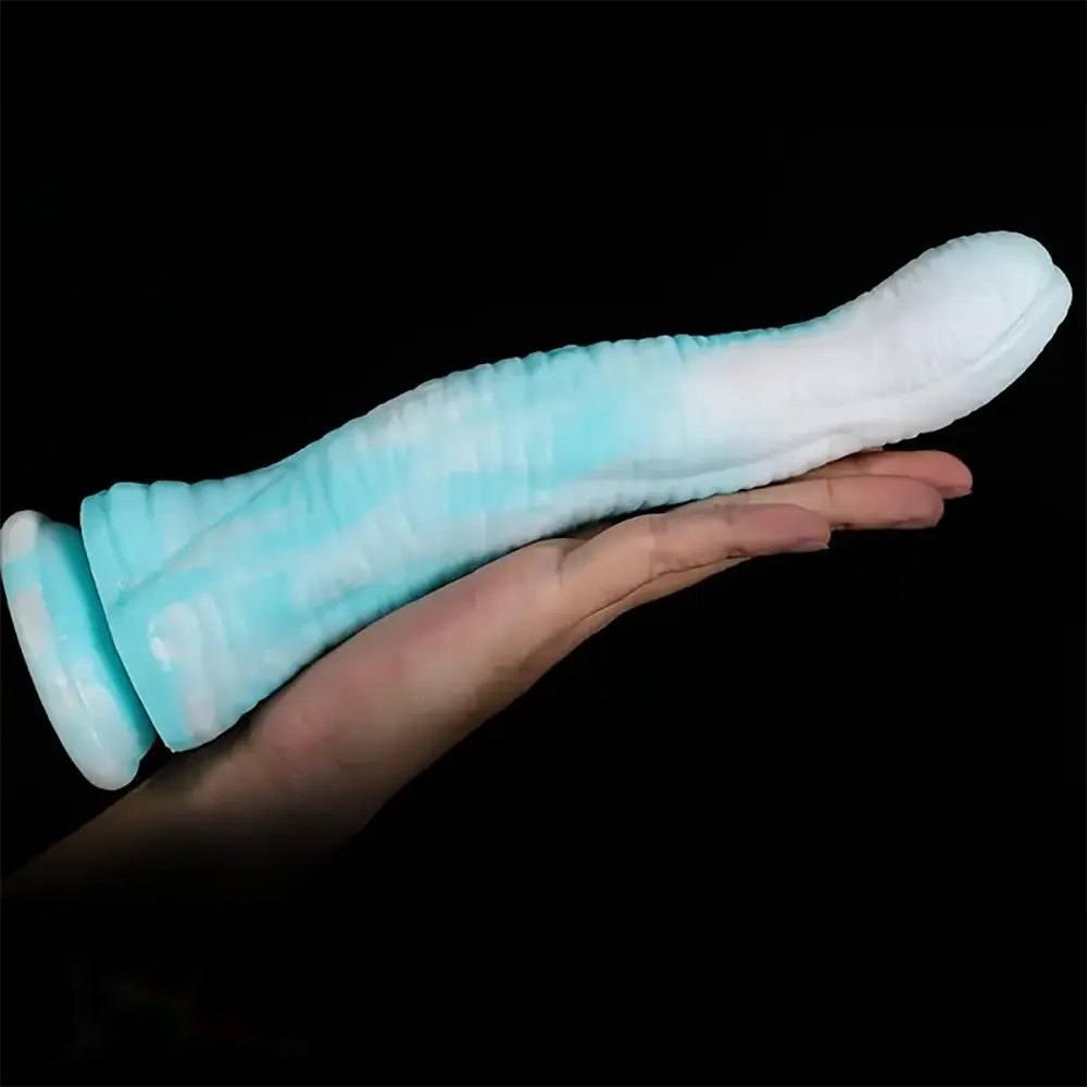 Thick Ribbed Fantasy Dildo - Silicone Suction Cup Toy