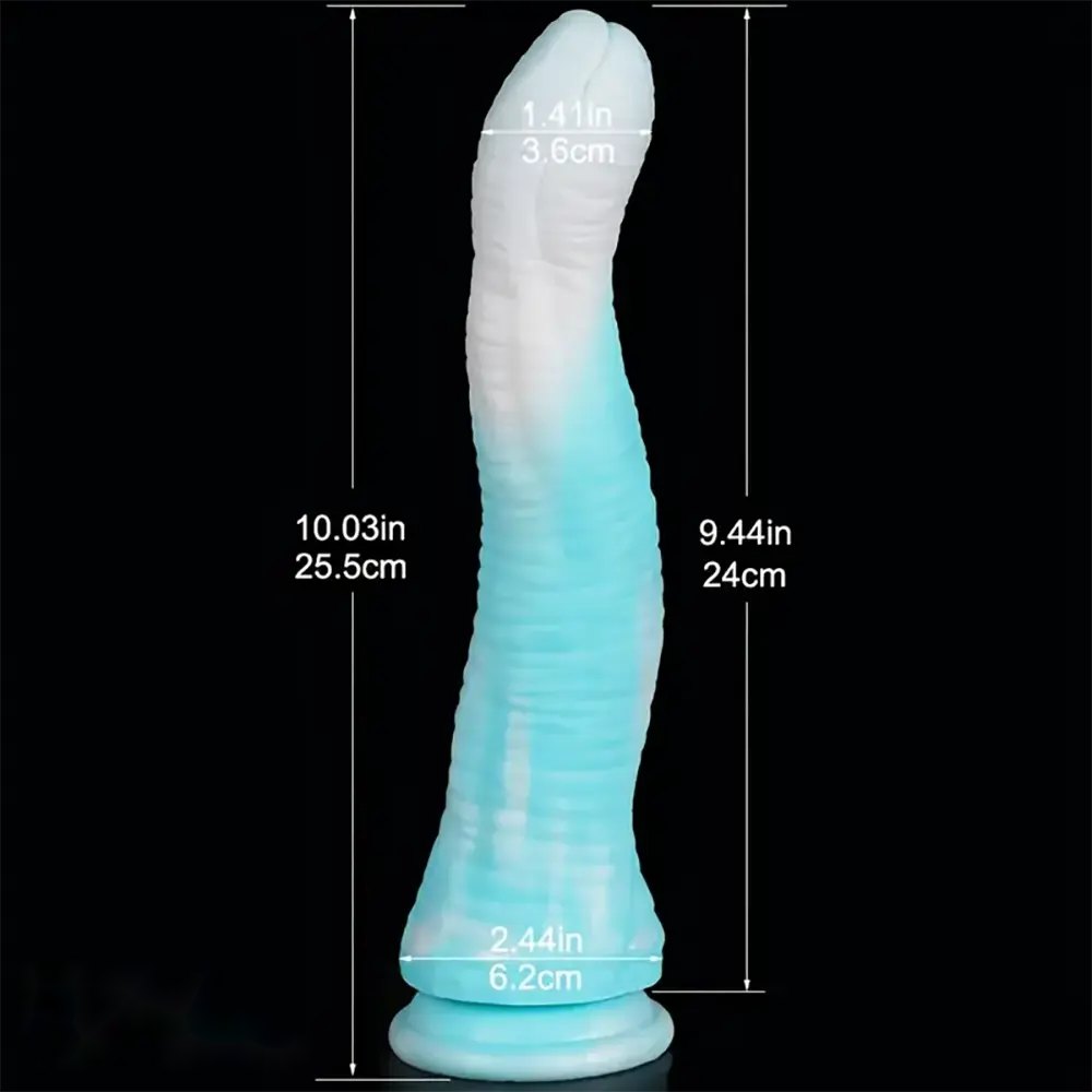 Thick Ribbed Fantasy Dildo - Silicone Suction Cup Toy