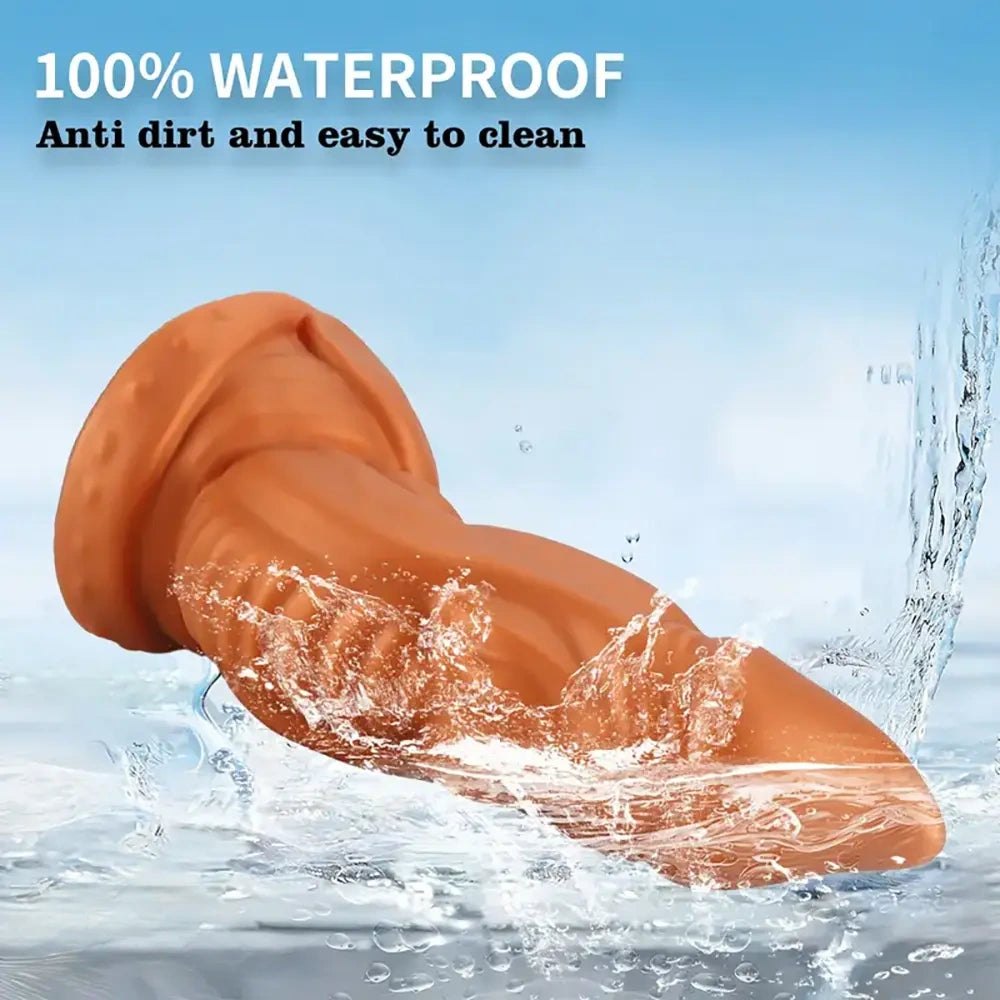 Thick Tapered Gold Silicone Dildo - Large Thick Silicone Dildo
