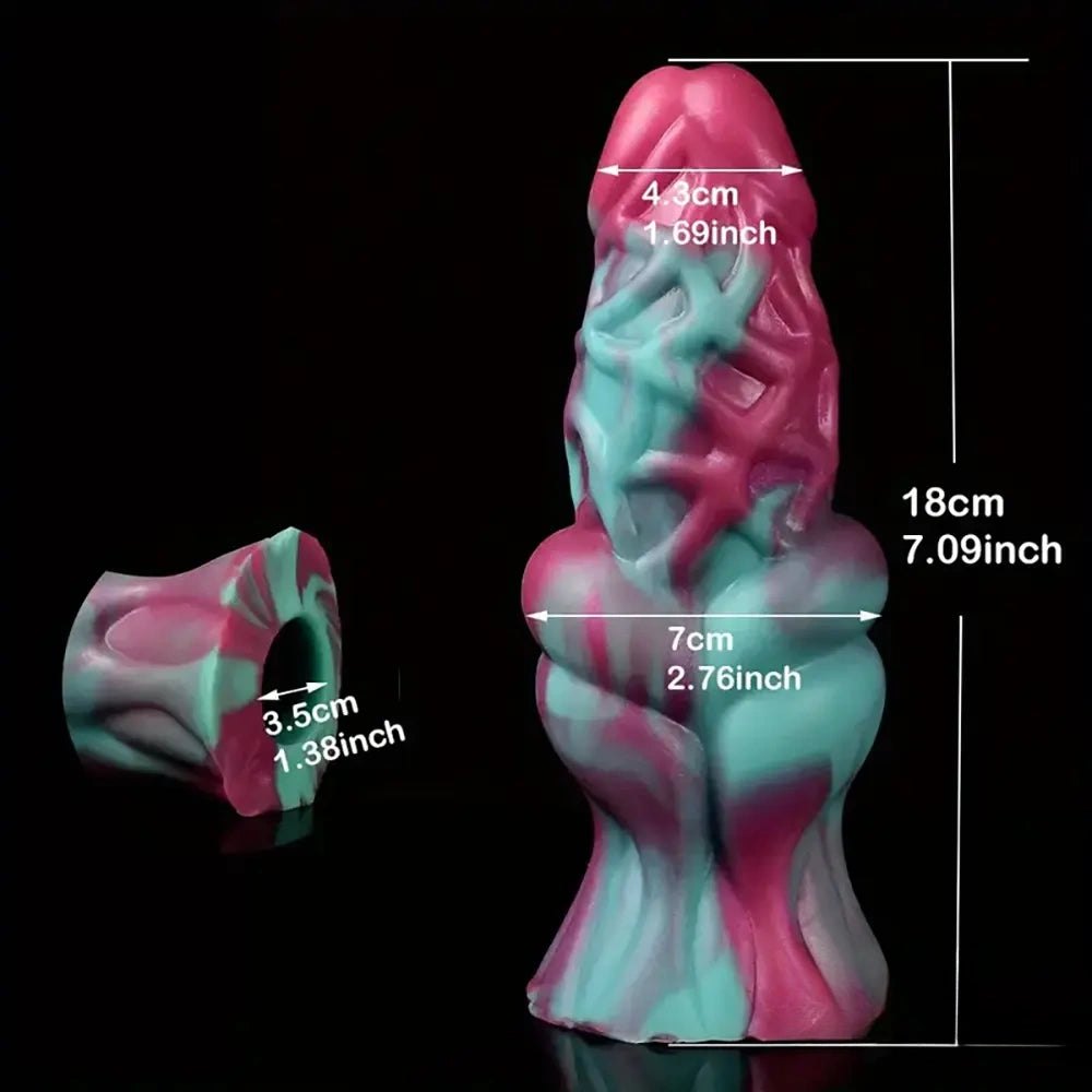 Thick Textured Fantasy Dildo - Large Thick Dildo