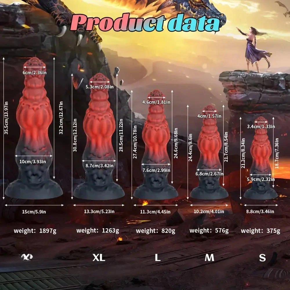 Thick Textured Fantasy Dildo - Big Thick Fantasy Dildo