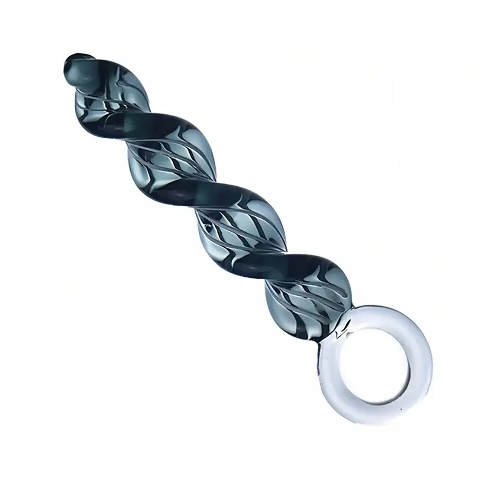 Threaded Glass Wand Dildo - Colorful Glass Massager
