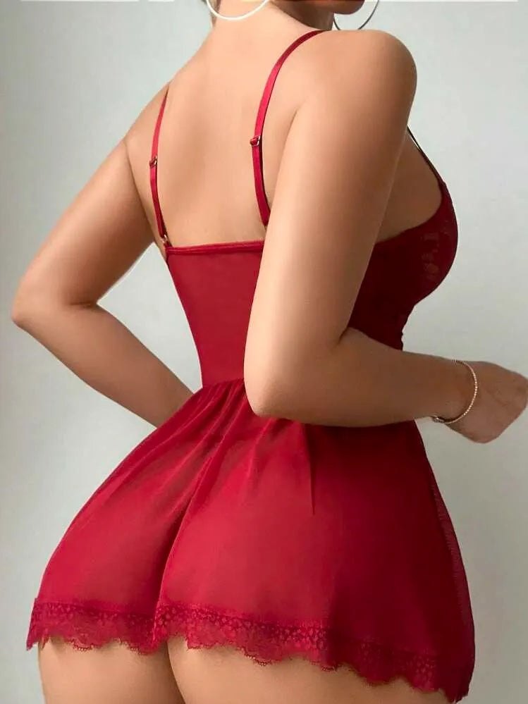 Hollow Lace Gauze Skirt Set - Sexy Lingerie Accessory