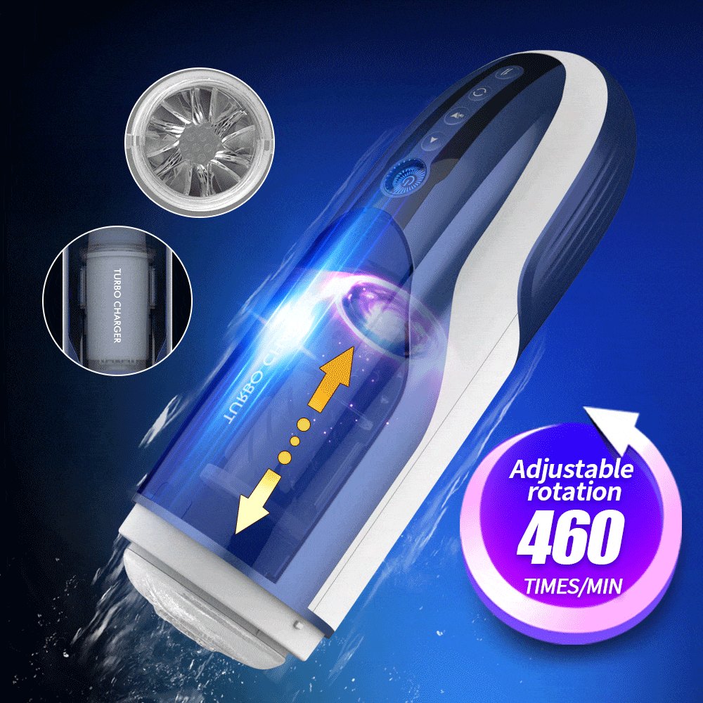 Thrusting Rotation Voice Masturbator - Male Stroker Toy