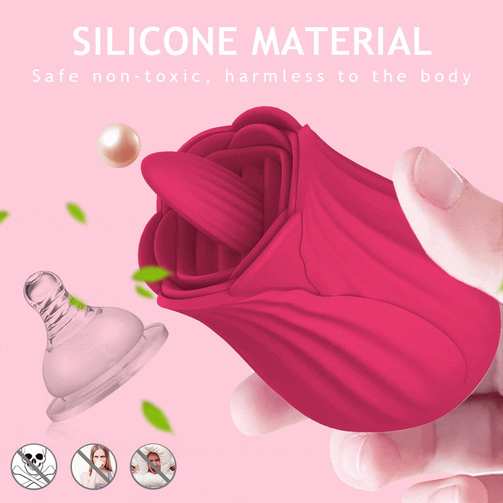 Tongue-Flick Rose Clit Vibrator - Clitoral Suction Vibrator