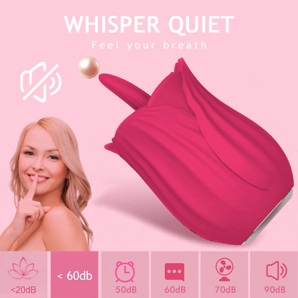 Tongue-Flick Rose Clit Vibrator - Clitoral Suction Vibrator