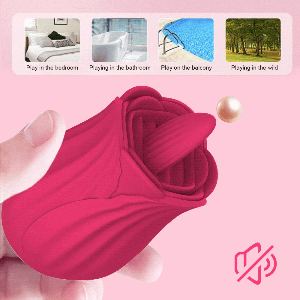 Tongue-Flick Rose Clit Vibrator - Clitoral Suction Vibrator