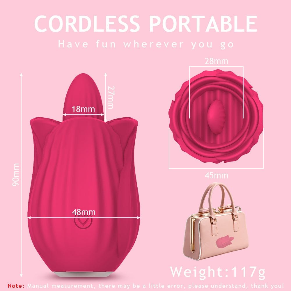 Tongue-Flick Rose Clit Vibrator - Clitoral Suction Vibrator