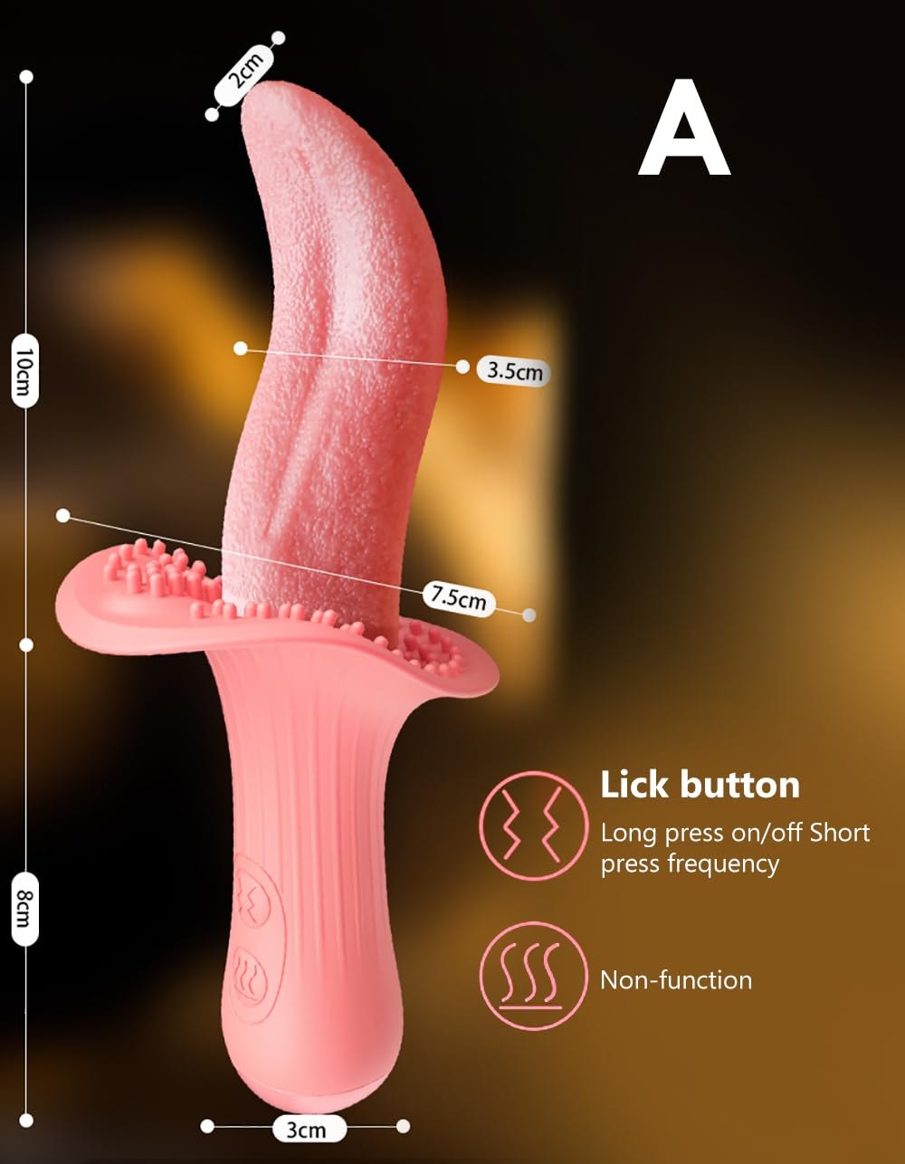 Tongue Licking G-Spot Vibrator - Clitoral Stimulator Toy