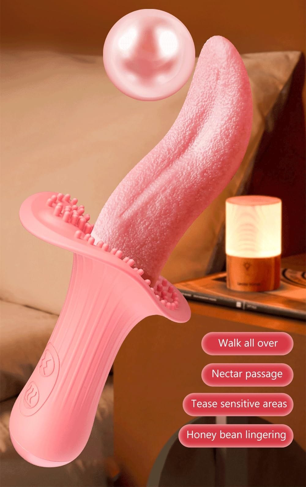 Tongue Licking G-Spot Vibrator - Clitoral Stimulator Toy