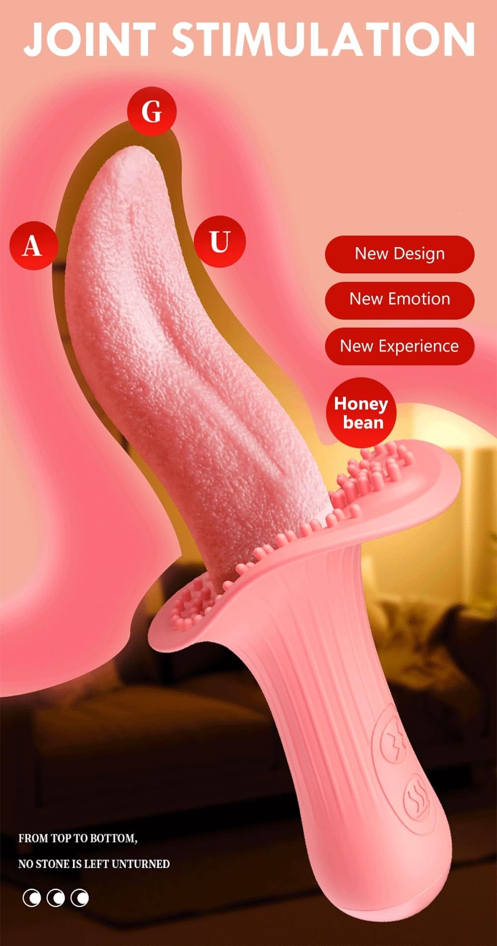 Tongue Licking G-Spot Vibrator - Clitoral Stimulator Toy