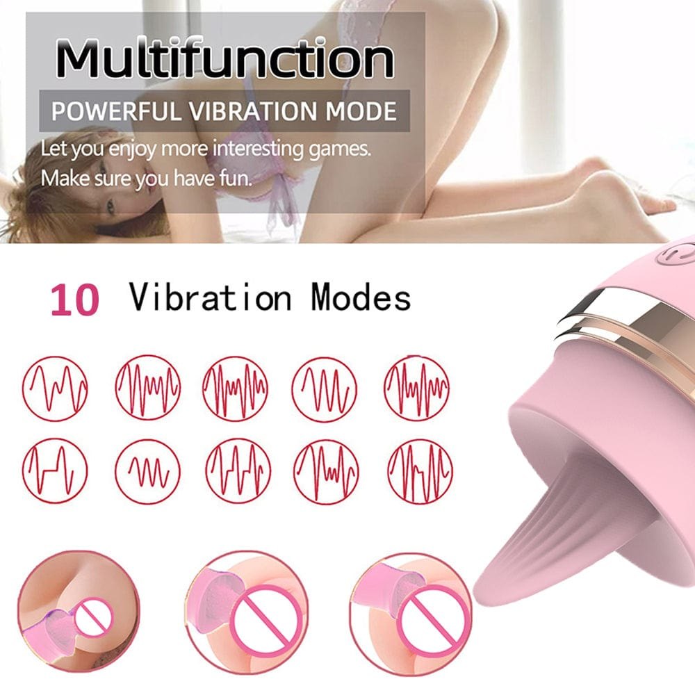 Tongue Licking Clit Vibrator - Clitoral Stimulator Toy