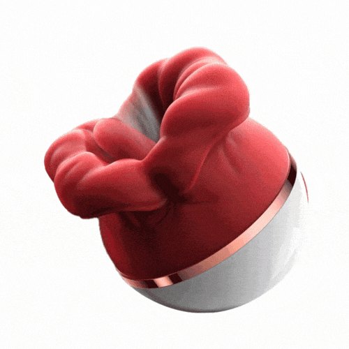 Tongue-Licking Suction Vibrator - Rose Toy Clit Sucker