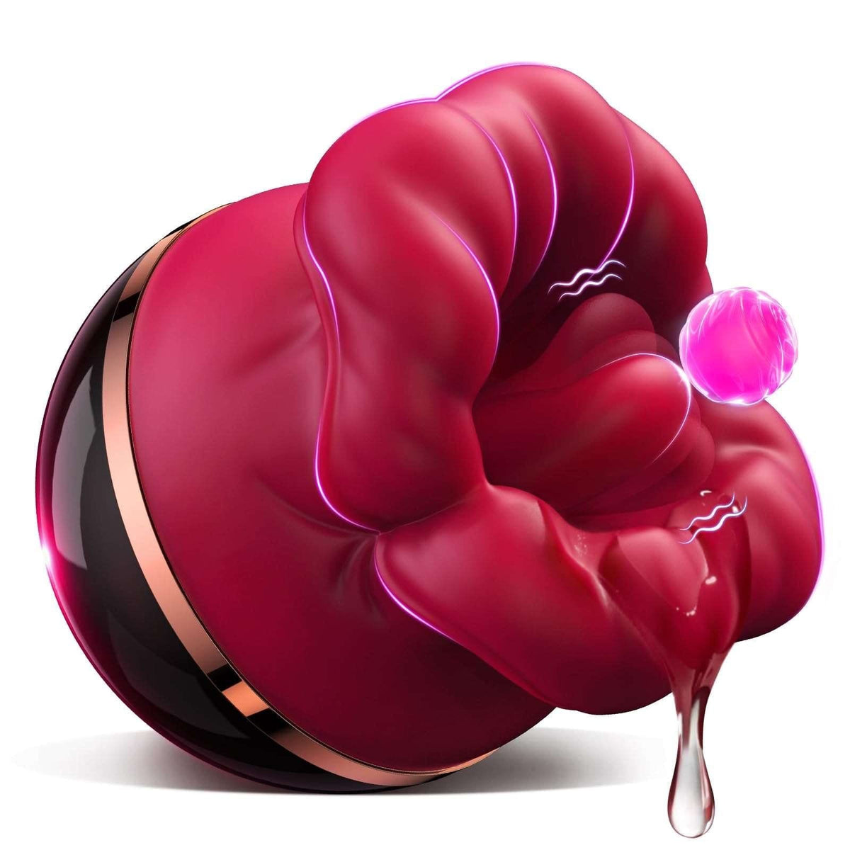 Tongue-Licking Suction Vibrator - Rose Toy Clit Sucker