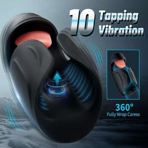 Tongue Licking Male Masturbator - Vibrating Stroker Toy