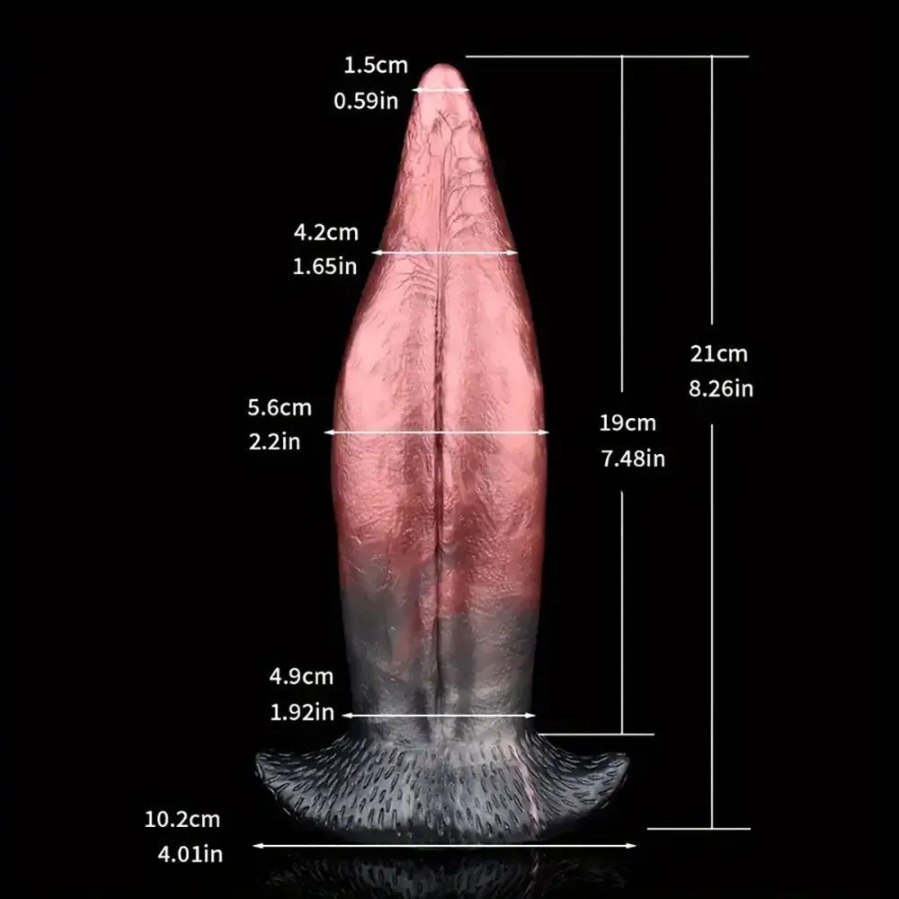 Tongue Shape Anal Plug 8.26in - Fantasy Butt Plug Toy