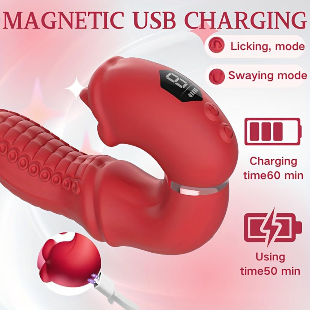 Tongue Swing G-Spot Rabbit Vibrator - Dual Motion Toy