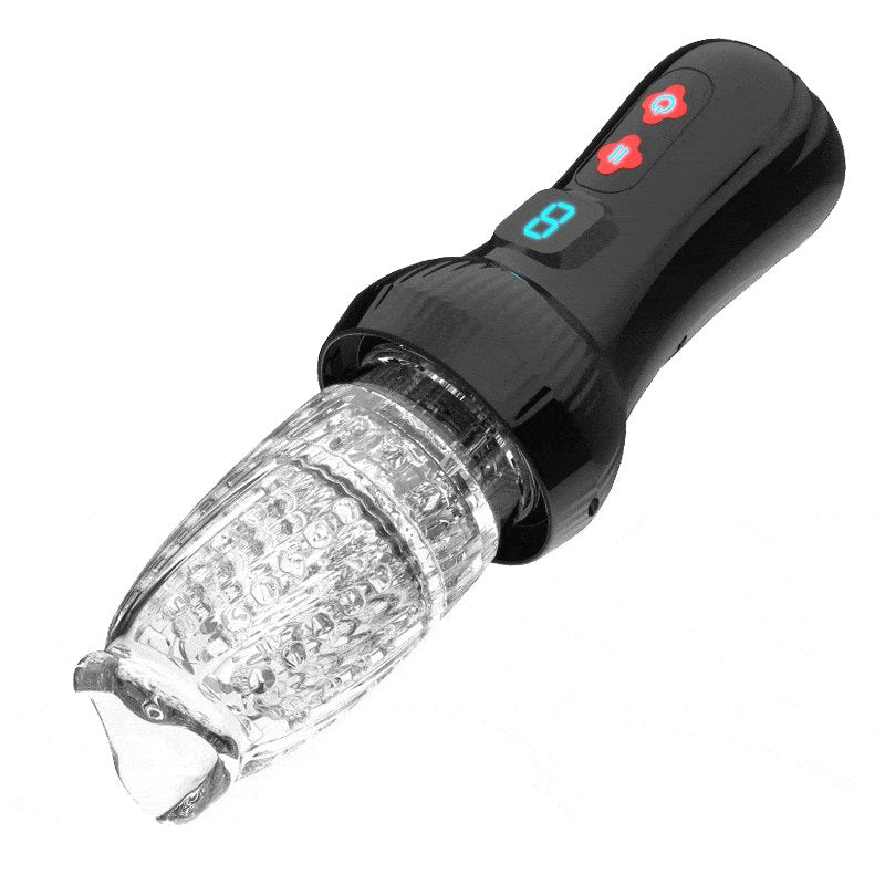 Torch-Style Rotating Thrusting Stroker - Male Masturbator Cup
