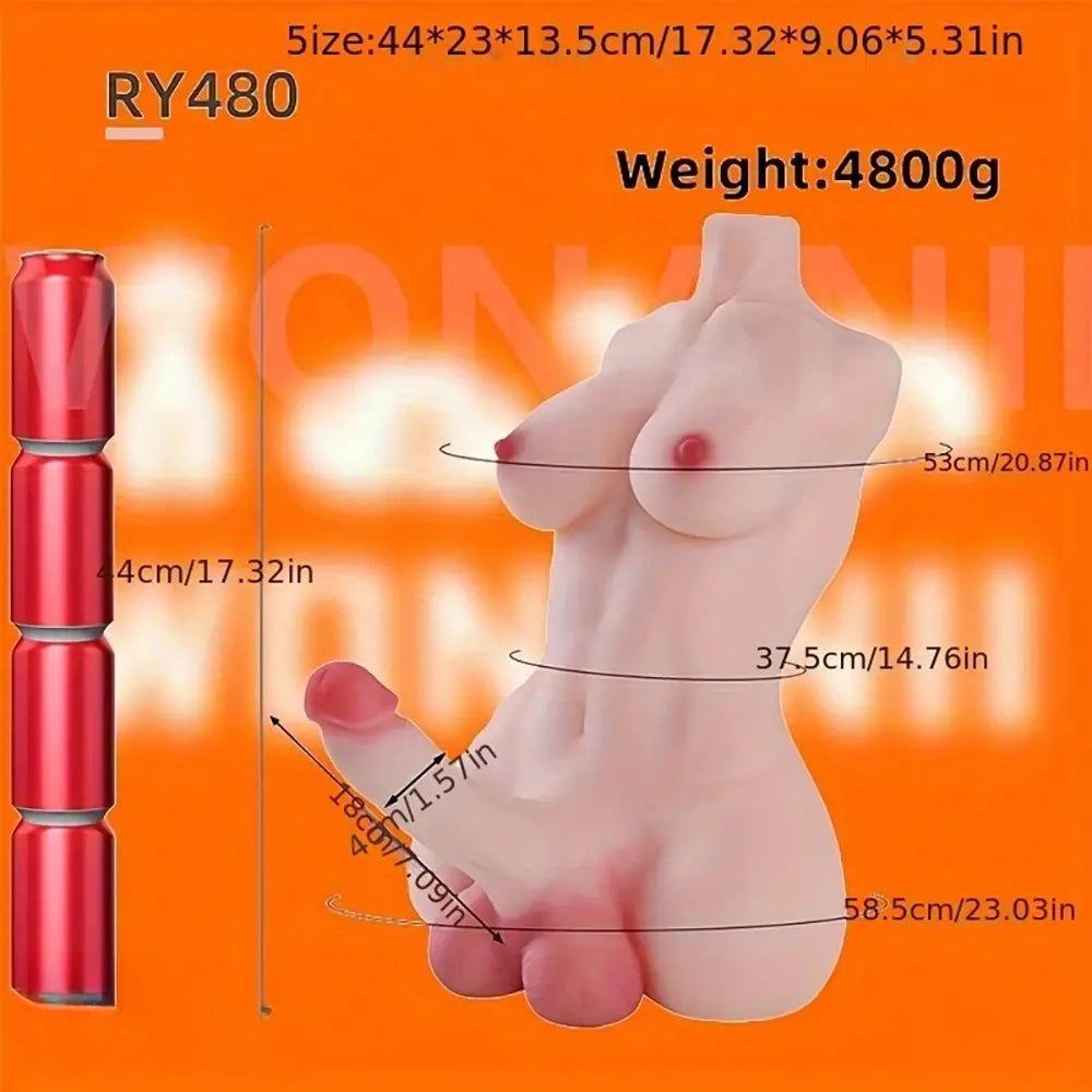 Torso Doll With Realistic Penis - Silicone Sex Doll Torso