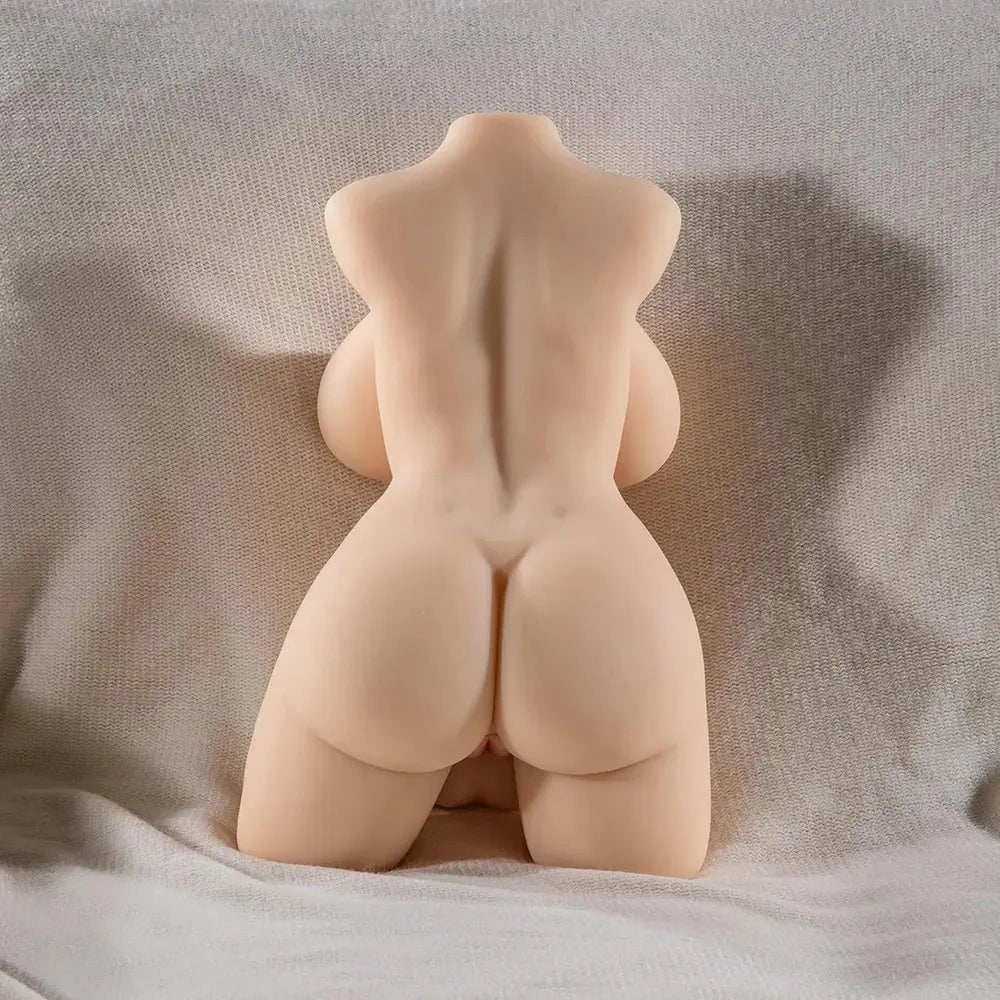 Torso Sex Doll With Dildo 5.5in - Silicone Female Torso Doll