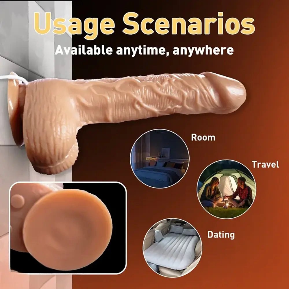 TPE Suction Cup Realistic Dildo - 7.67in Suction Cup Dildo