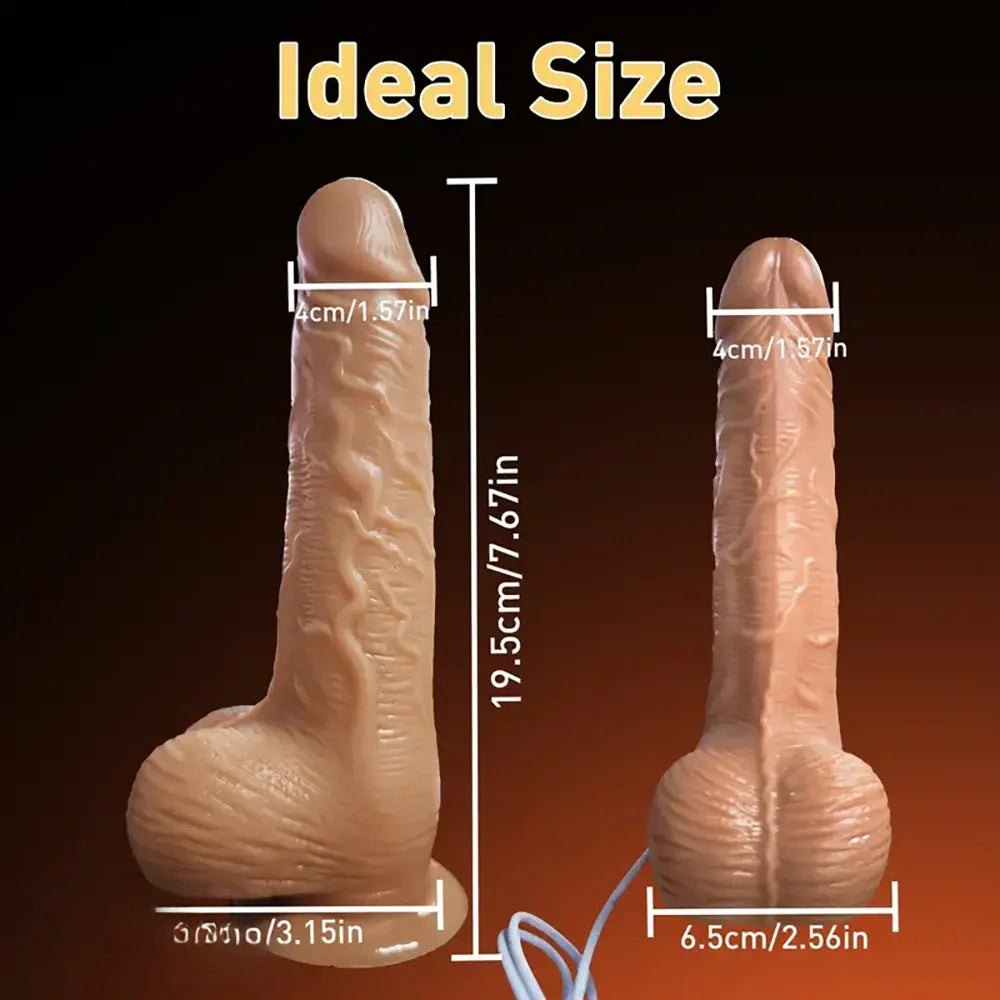 TPE Suction Cup Realistic Dildo - 7.67in Suction Cup Dildo