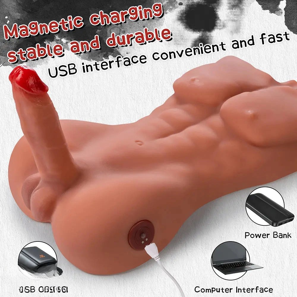 TPR Male Torso Masturbator - Male Torso Sex Doll