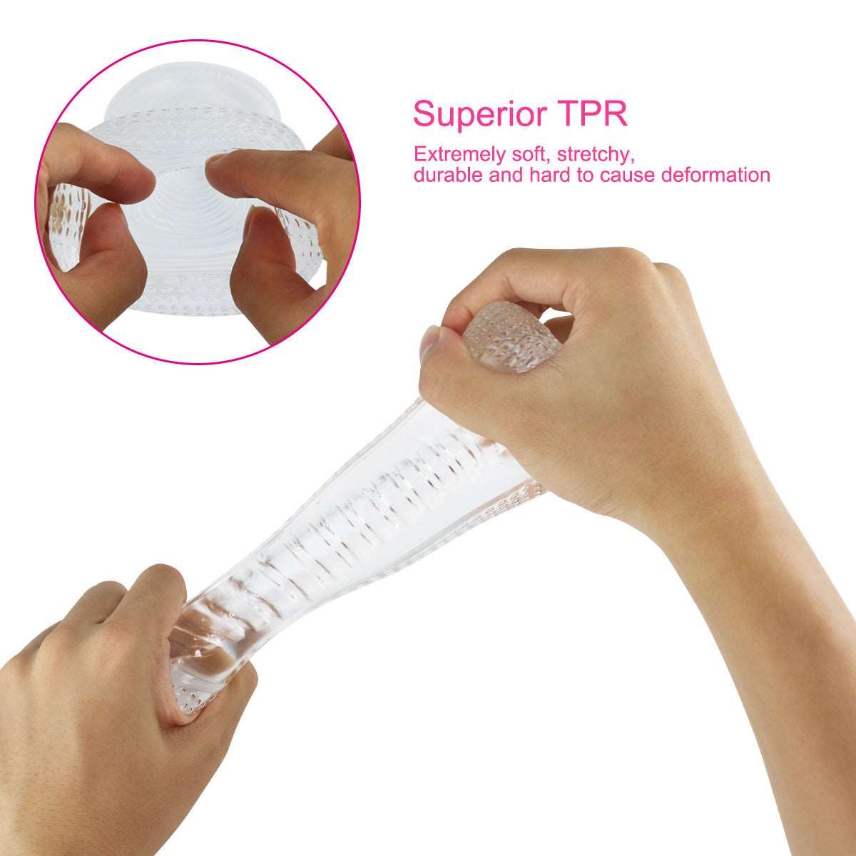 Transparent TPE Training Masturbator - Male Masturbator